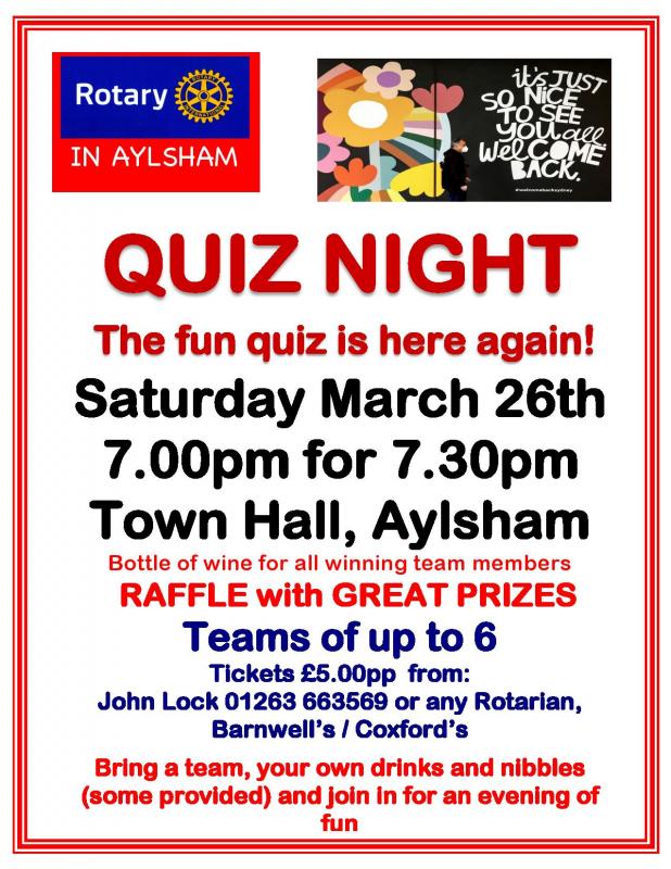 Quiz Night Aylsham Rotary Club
